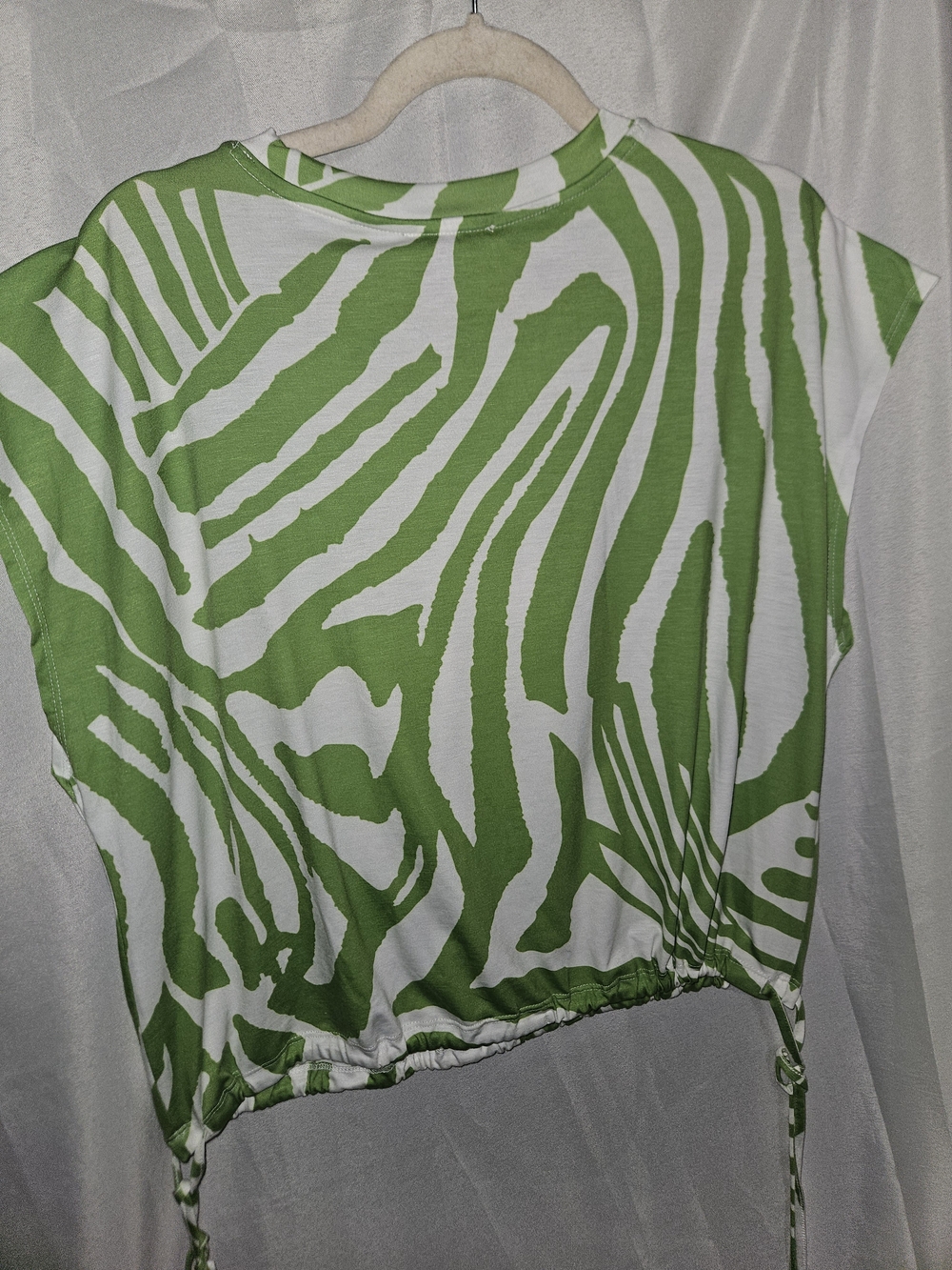 Marc New York Green and White Zebra Print Tee